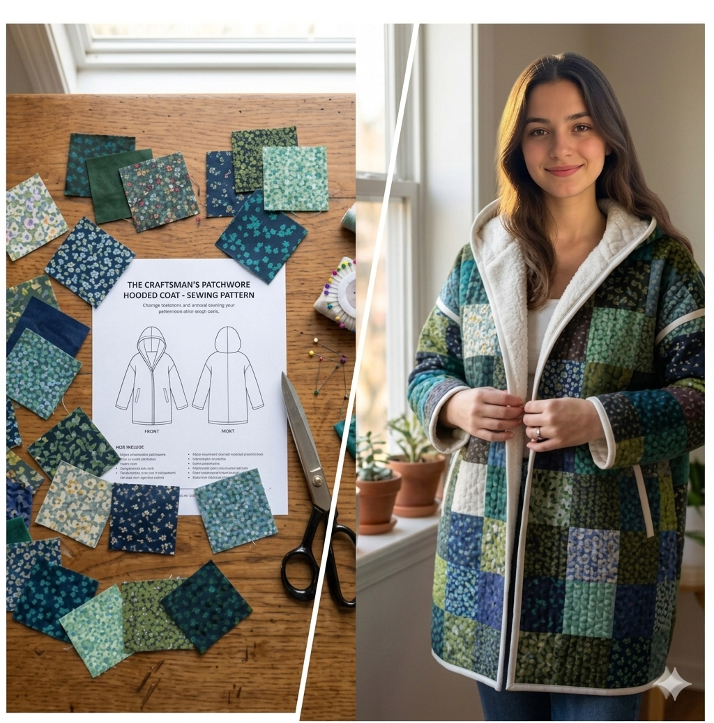The Artisan Patchwork Quilted Hoodie