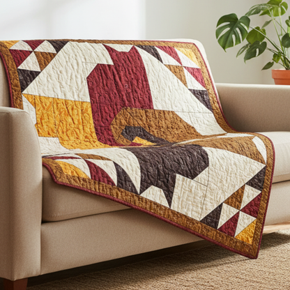 Modern Cat Quilt Pattern PDF