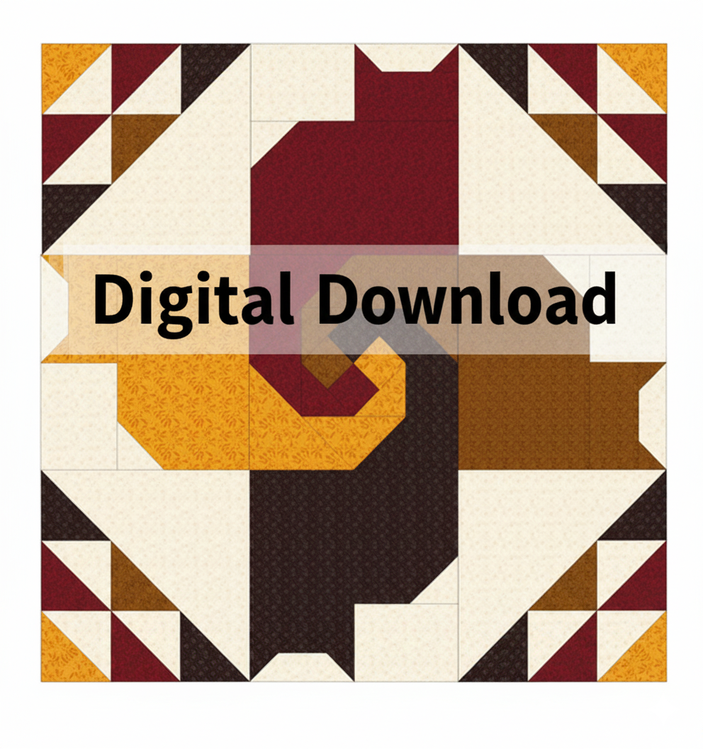 Modern Cat Quilt Pattern PDF